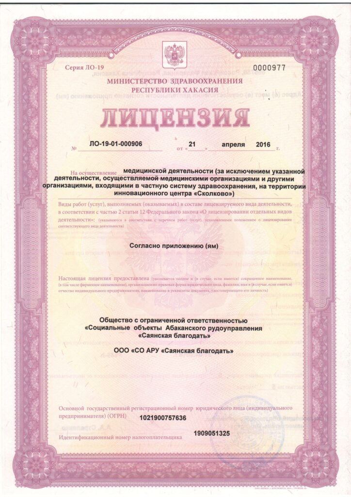 Медицинская лицензия